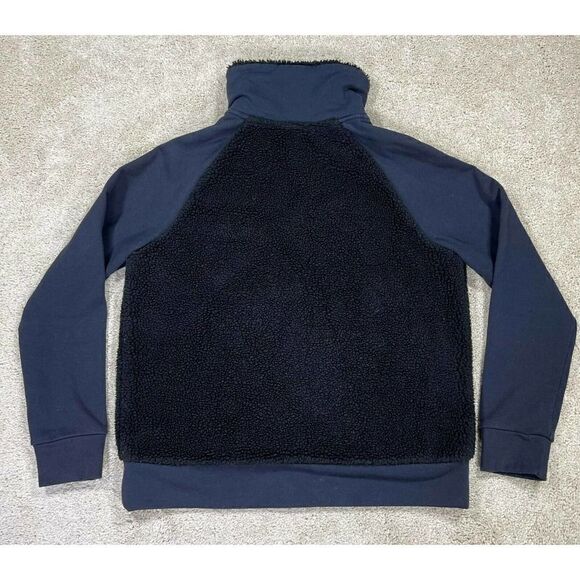 ATHLETA Women's Black Sherpa Jacket Size Medium Full Zip Fleece jacket - Picture 2 of 11